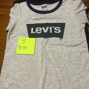 Girl Levi's Kids Gray and Navy T-Shirt